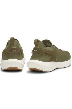 BOSS-MOTION trainers with knitted uppers and leather trims
