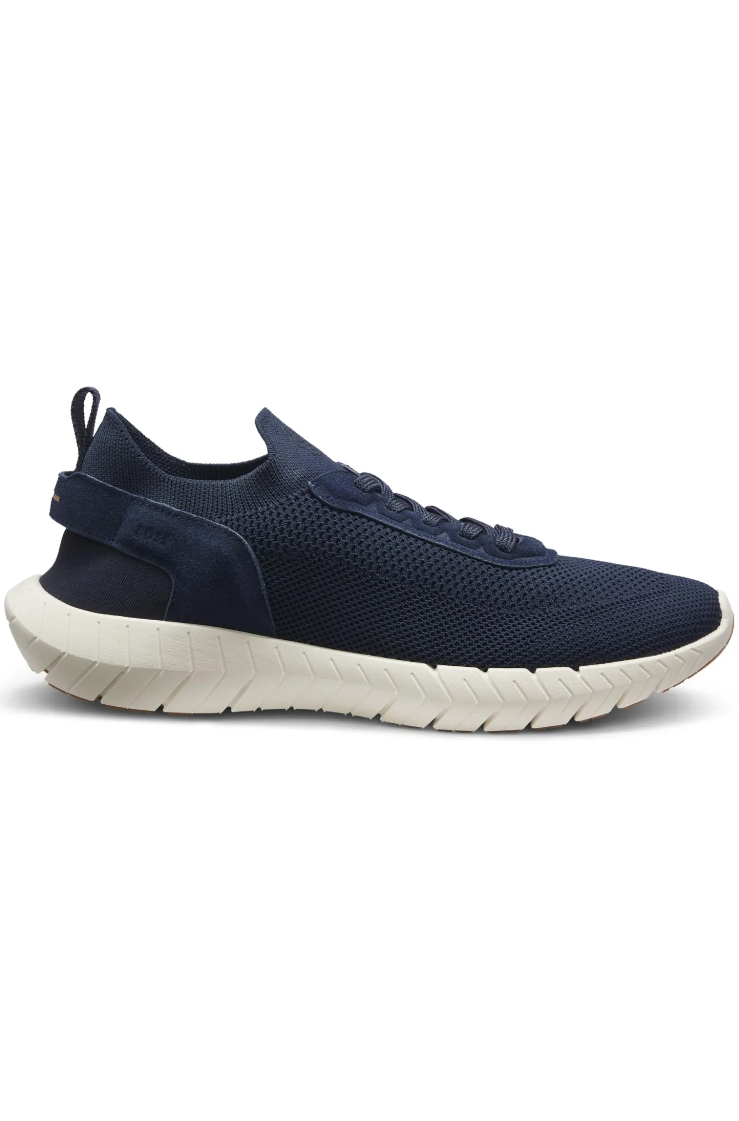 BOSS-MOTION trainers with knitted uppers and leather trims
