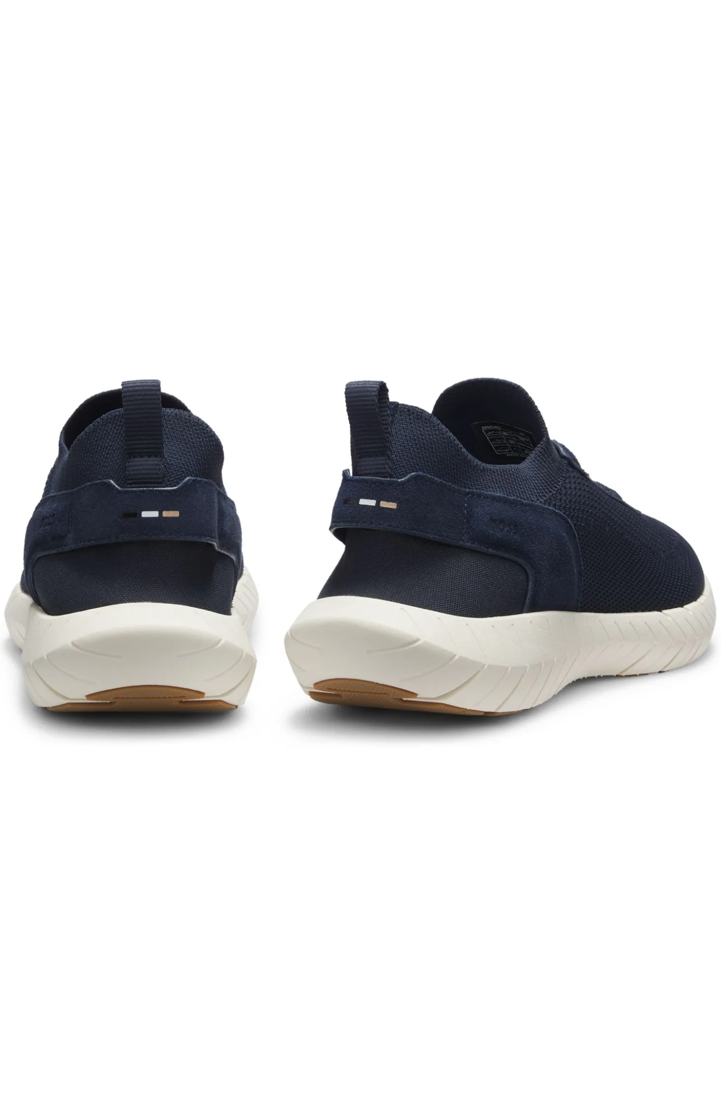 BOSS-MOTION trainers with knitted uppers and leather trims