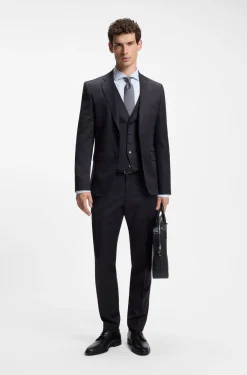BOSS ONE Regular-fit suit jacket in virgin-wool serge