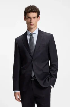 BOSS ONE Regular-fit suit jacket in virgin-wool serge
