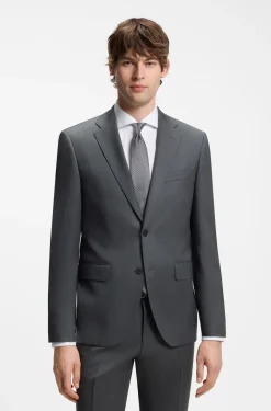BOSS ONE Regular-fit suit jacket in virgin-wool serge