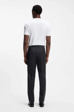 BOSS ONE Regular-fit trousers in virgin-wool serge
