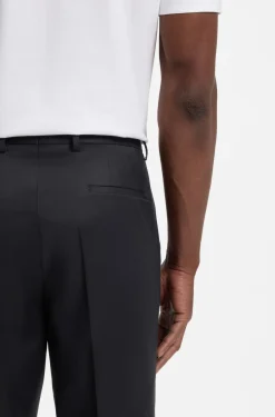 BOSS ONE Regular-fit trousers in virgin-wool serge