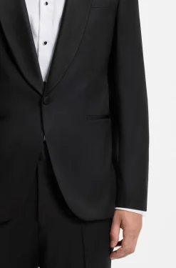 BOSS ONE Regular-fit tuxedo jacket in virgin-wool serge