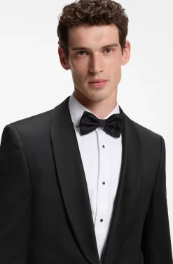 BOSS ONE Regular-fit tuxedo jacket in virgin-wool serge