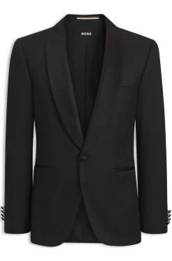 BOSS ONE Regular-fit tuxedo jacket in virgin-wool serge