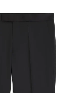 BOSS ONE Regular-fit tuxedo trousers in virgin-wool serge