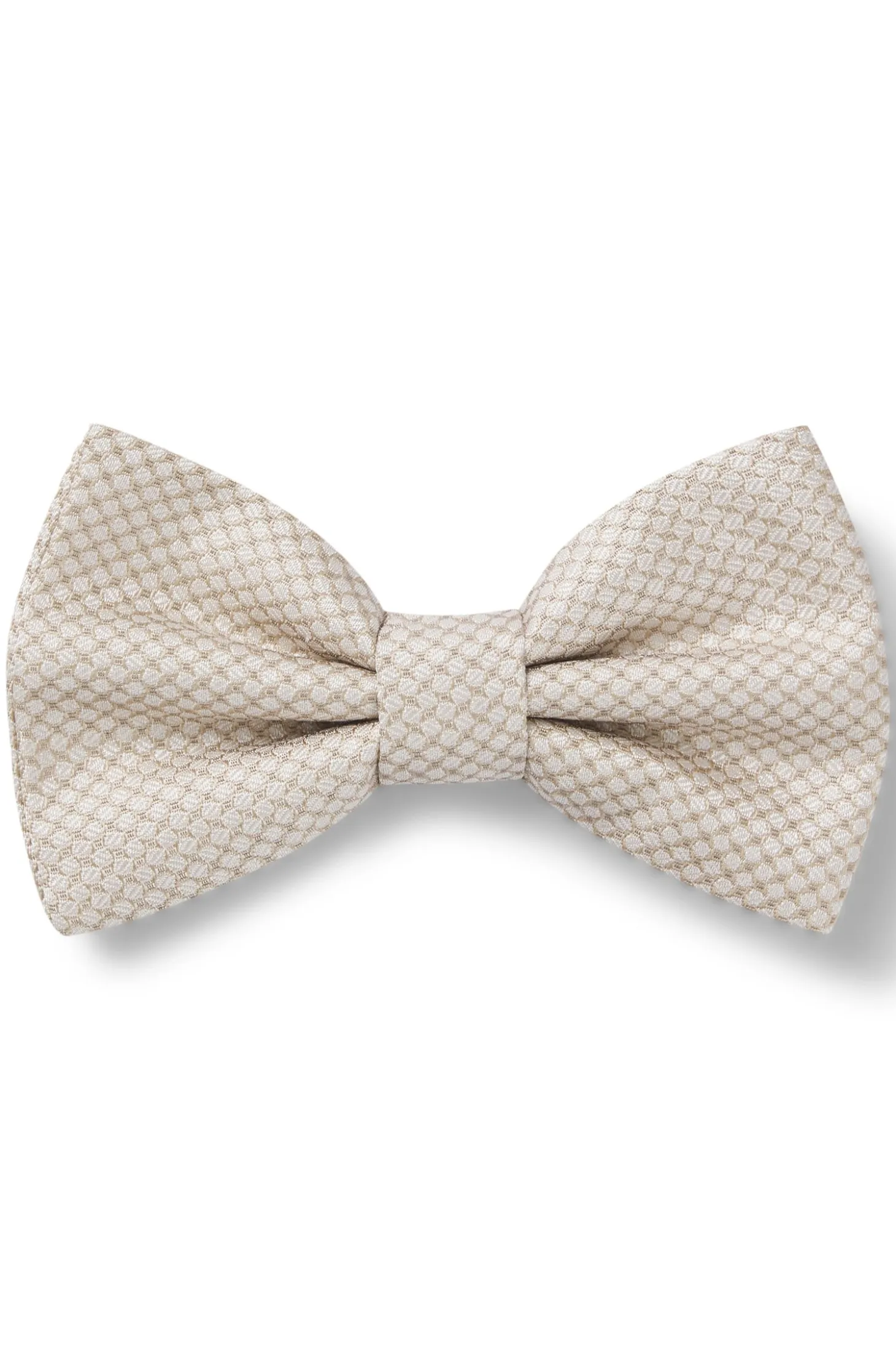 BOSS ONE Silk bow tie in micro-patterned jacquard