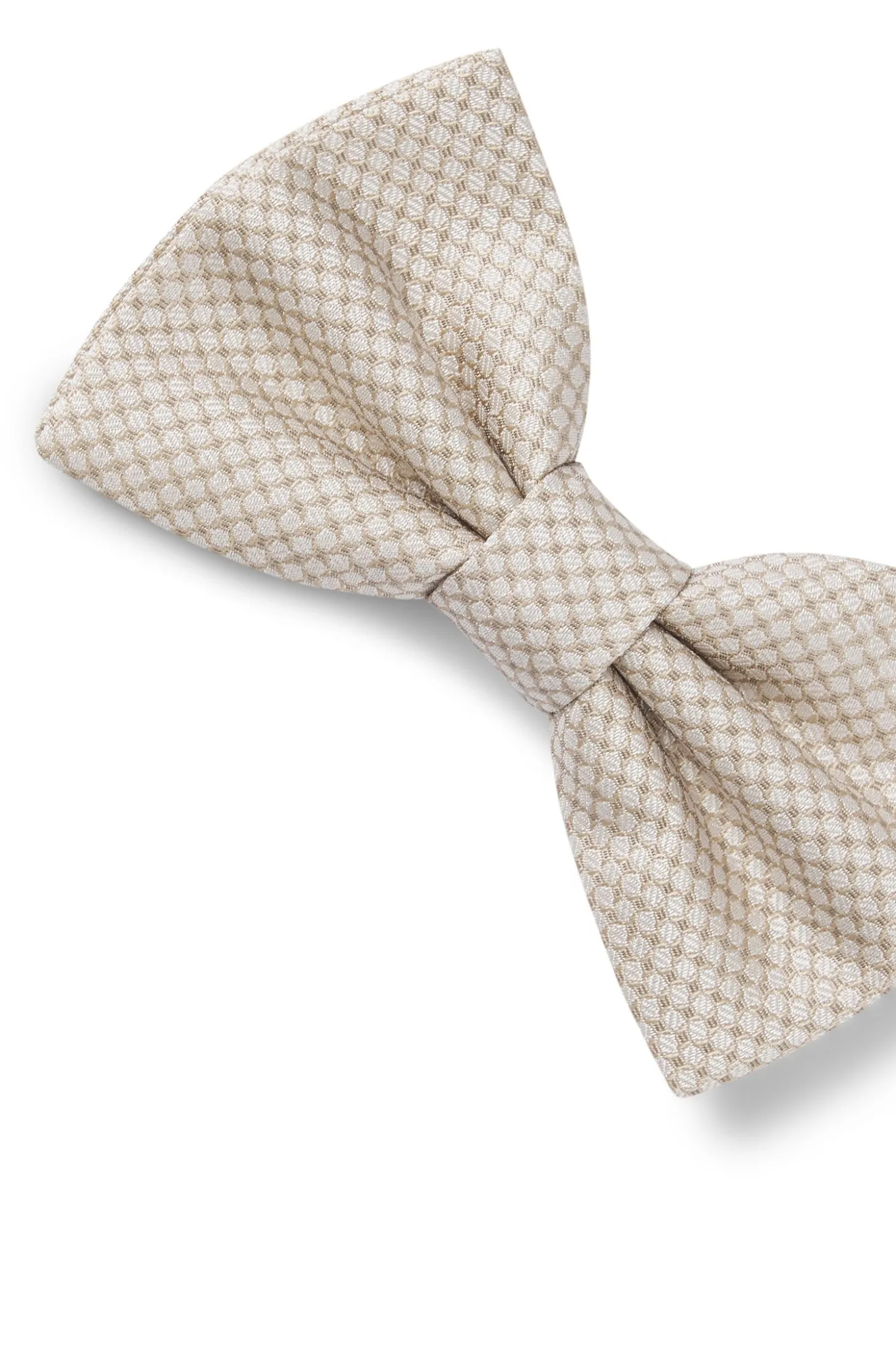 BOSS ONE Silk bow tie in micro-patterned jacquard