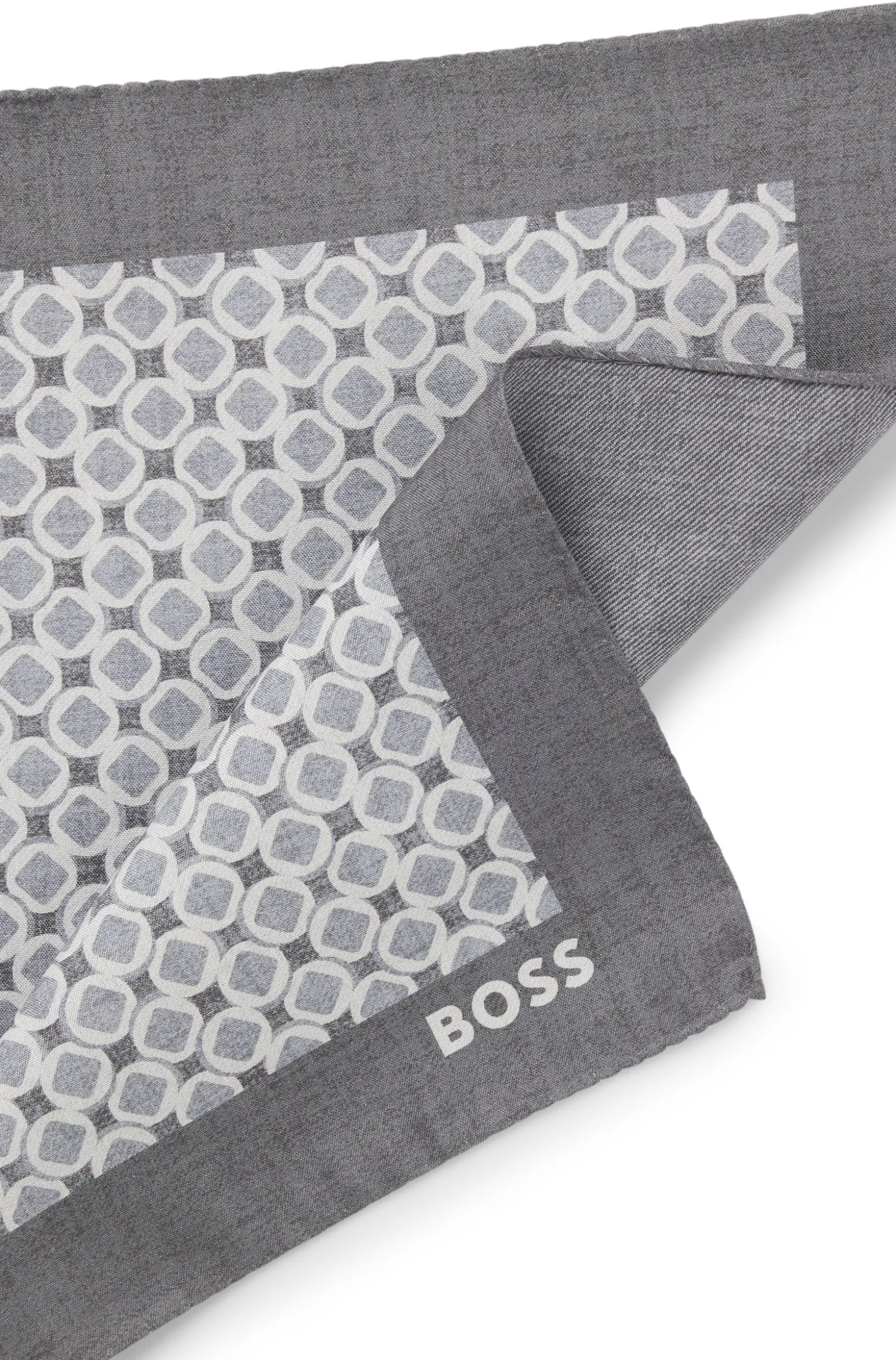 BOSS ONE Silk pocket square with digital print