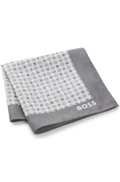 BOSS ONE Silk pocket square with digital print