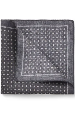 BOSS ONE Silk pocket square with printed pattern