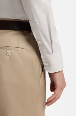 BOSS ONE Slim-fit shirt in a structured cotton blend