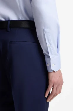 BOSS ONE Slim-fit shirt in wrinkle-resistant Oxford cotton