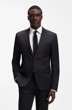 BOSS ONE Slim-fit suit jacket in virgin-wool serge