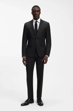 BOSS ONE Slim-fit suit jacket in virgin-wool serge