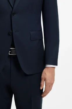 BOSS ONE Slim-fit suit jacket in virgin-wool serge