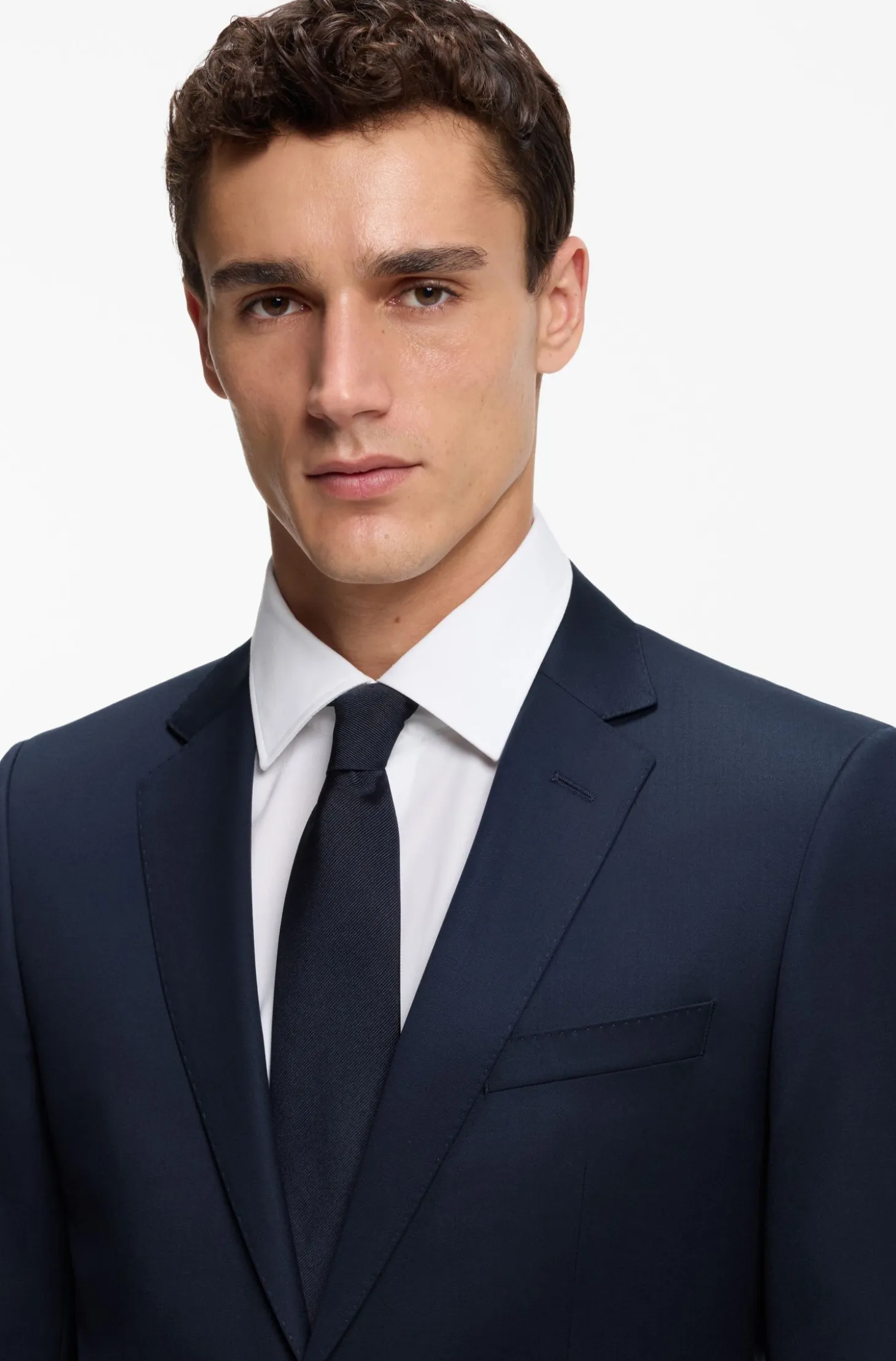 BOSS ONE Slim-fit suit jacket in virgin-wool serge