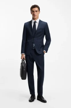 BOSS ONE Slim-fit suit jacket in virgin-wool serge