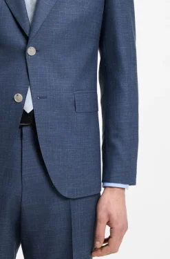 BOSS ONE Slim-fit suit jacket in wool, silk and linen