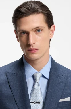 BOSS ONE Slim-fit suit jacket in wool, silk and linen