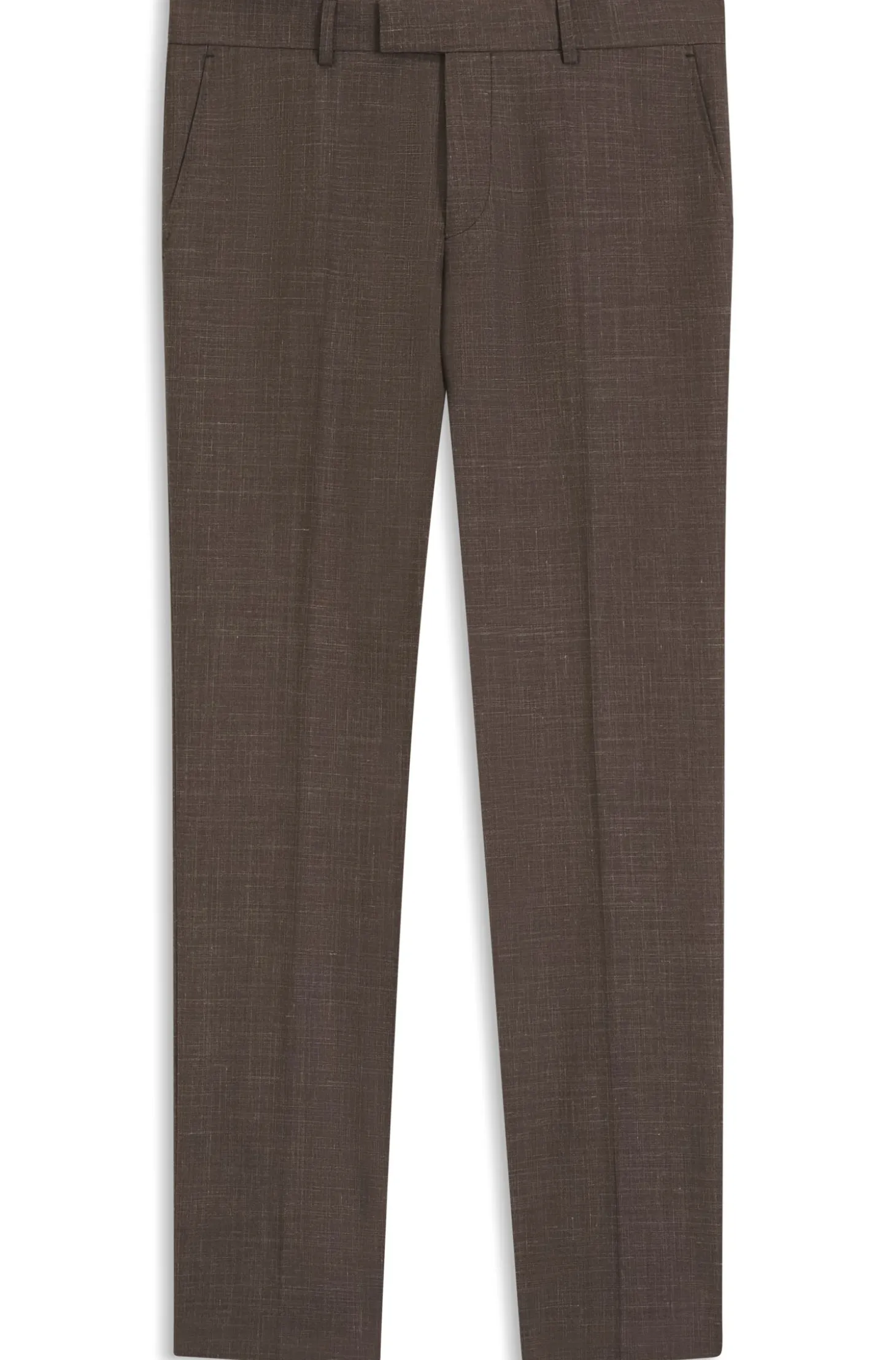 BOSS ONE Slim-fit suit trousers in wool, silk and linen