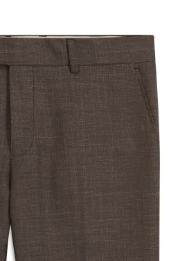 BOSS ONE Slim-fit suit trousers in wool, silk and linen