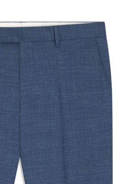 BOSS ONE Slim-fit suit trousers in wool, silk and linen