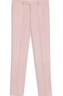BOSS ONE Slim-fit suit trousers in wool, silk and linen