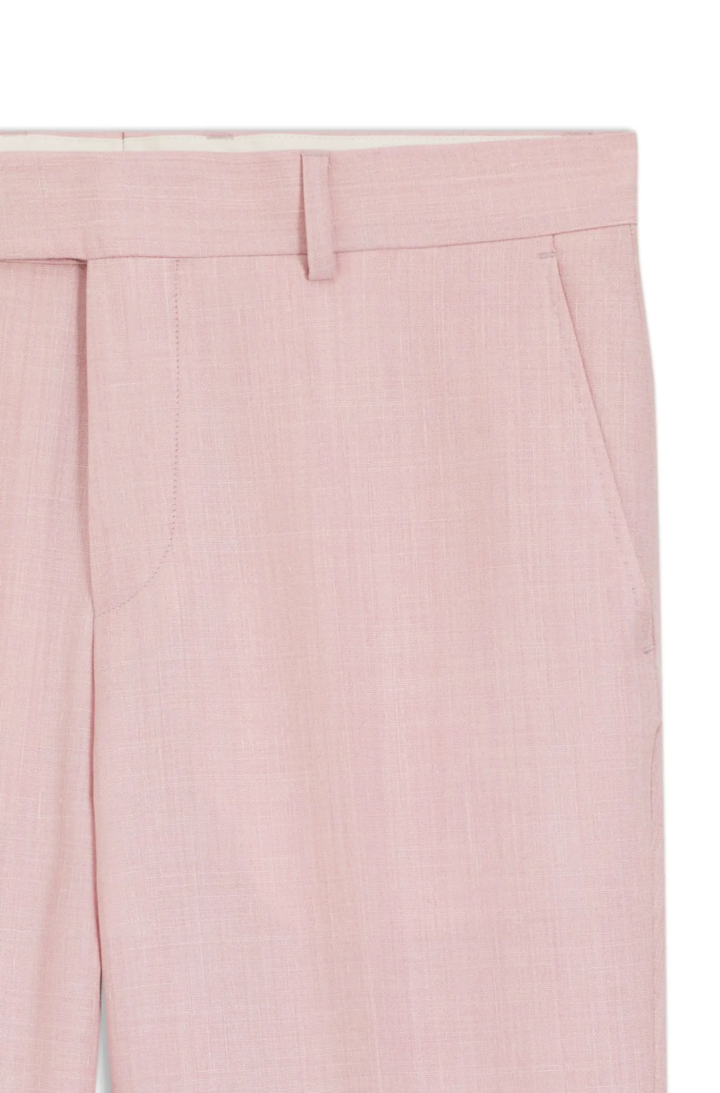 BOSS ONE Slim-fit suit trousers in wool, silk and linen