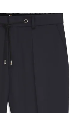 BOSS ONE Slim-fit trousers in virgin-wool serge