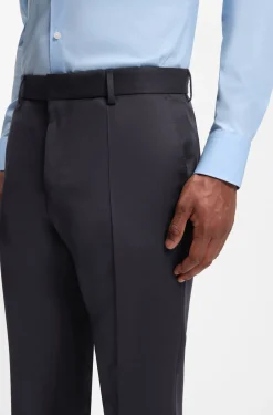 BOSS ONE Slim-fit trousers in virgin-wool serge