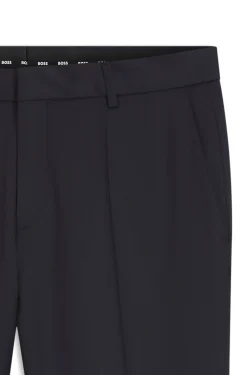 BOSS ONE Slim-fit trousers in virgin-wool serge