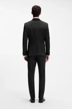BOSS ONE Slim-fit tuxedo jacket in virgin-wool serge