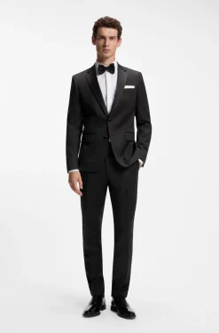BOSS ONE Slim-fit tuxedo jacket in virgin-wool serge