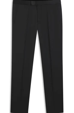 BOSS ONE Slim-fit tuxedo trousers in virgin-wool serge
