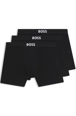 BOSS ONE three-pack of logo-waistband boxer briefs