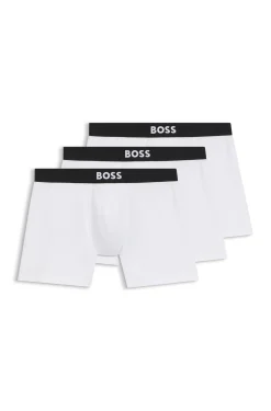 BOSS ONE three-pack of logo-waistband boxer briefs