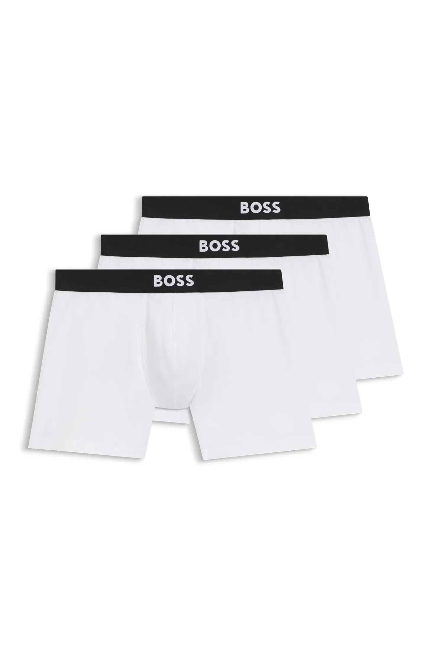 BOSS ONE three-pack of logo-waistband boxer briefs