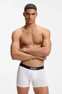 BOSS ONE three-pack of logo-waistband boxer briefs