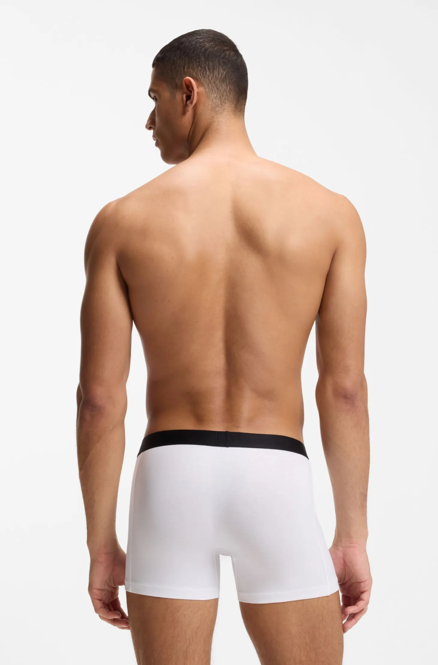BOSS ONE three-pack of logo-waistband boxer briefs