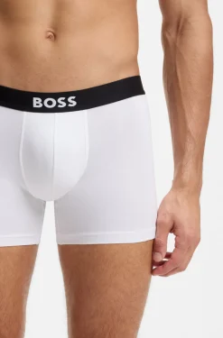 BOSS ONE three-pack of logo-waistband boxer briefs
