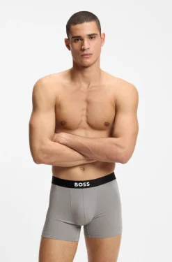 BOSS ONE three-pack of logo-waistband boxer briefs
