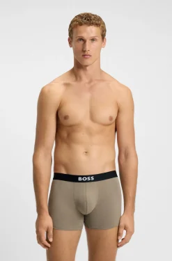BOSS ONE three-pack of logo-waistband boxer briefs