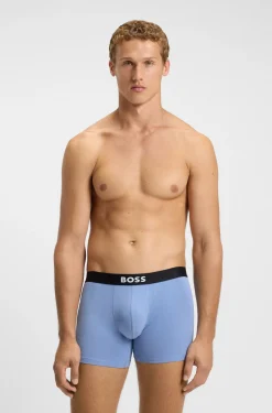 BOSS ONE three-pack of logo-waistband boxer briefs