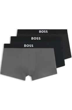 BOSS ONE three-pack of trunks in stretch cotton