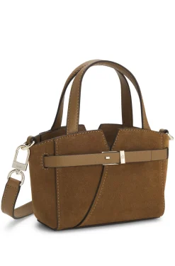 BOSS Revers mini tote bag in suede