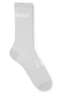 BOSS x ASSOS beige lightly insulated cycling socks