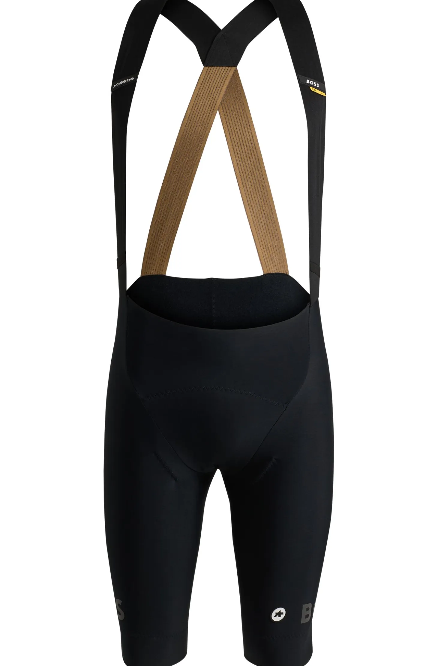 BOSS x ASSOS bib shorts with shock-absorbing foam insert